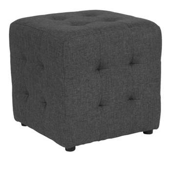 Emma and Oliver Tufted Upholstered Ottoman Pouf