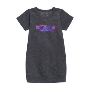 - Monster High - Nick Logo Graphic Short Sleeve Fleece Dress - 1 of 3