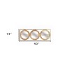 HomeRoots 14" Brown and Gold Aluminum and Wood Geometric Framed Accent Mirror - 3 of 4