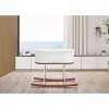Delta Children Rockaway Rocking Bassinet Modern Portable Baby Crib with Solid Wood Feet, Mattress Pad and Fitted Sheet - Ivory - 3 of 4
