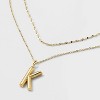 14K Gold Dipped Cubic Zirconia Duo Initial Multi-Strand Necklace - A New Day™ Gold - 4 of 4