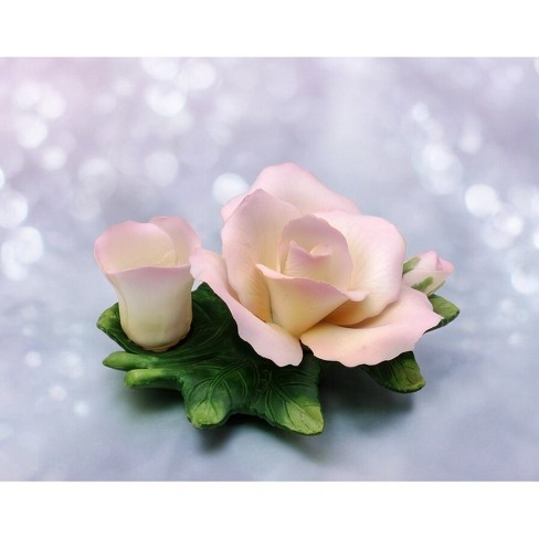 Kevins Gift Shoppe Ceramic Rose Flower With Bud Candle Holder : Target