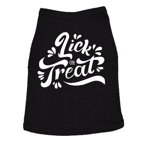 Dog Shirt Lick Or Treat Funny Halloween Trick Or Treat Tee for Family Pet - Crazy Dog Dog Shirt - 1 of 4