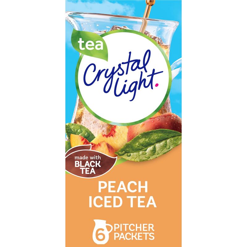 Crystal Light Peach Iced Tea Drink Mix - 6pk/0.25oz Pouches, 1 of 12