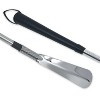 Shoe Gear Flexible Jockey Shoe Horn - Chrome Silver/ Black 24" - 3 of 3