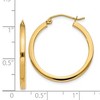 Black Bow Jewelry 2mm, 14k Yellow Gold, Polished Square Tube Hoops, 25mm (1 Inch) - 4 of 4
