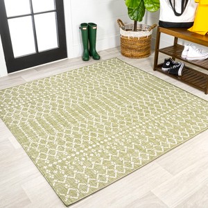 JONATHAN Y Ourika Moroccan Geometric Textured Weave Indoor/Outdoor Area Rug - 1 of 4