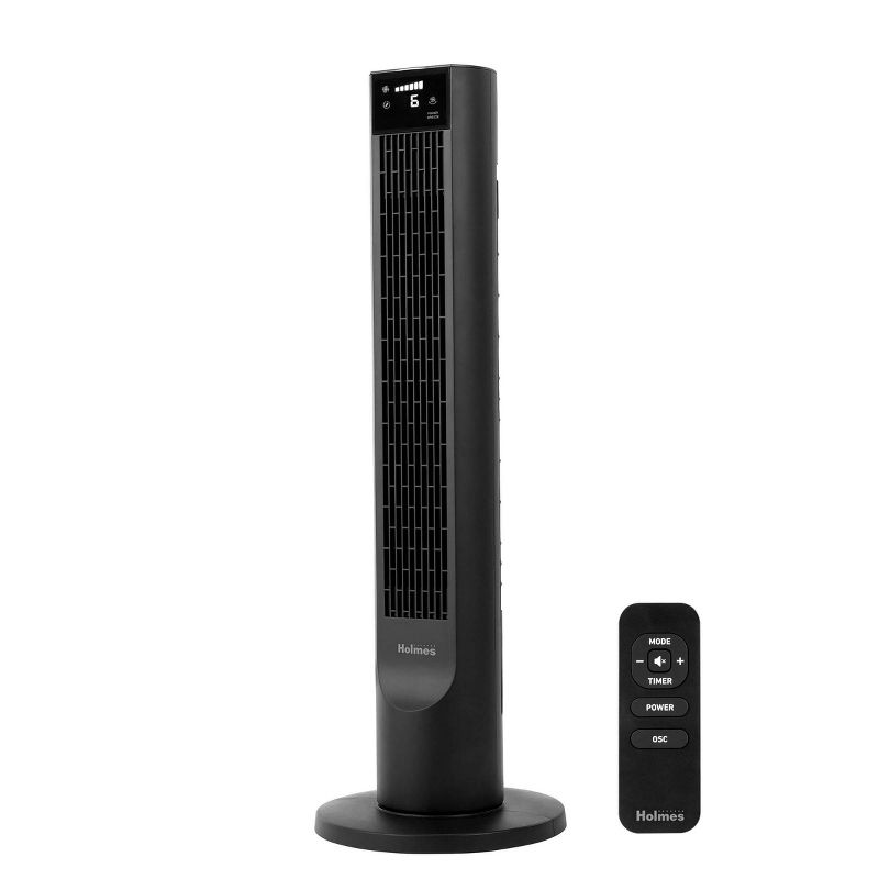 Holmes 36&#34; CleanBreeze Oscillating 6-Speed Digital Tower Fan with Remote Control Black, 1 of 11