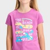 Girls' Short Sleeve Graphic T-Shirt - Cat & Jack™ Purple - image 2 of 3