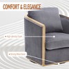 30.12'' Corduroy Fabric 360° Swivel Barrel Accent Sofa Chair with High-Density Foam Cushion, Ergonomic Backrest and Sturdy Metal Base - 4 of 4