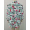 Nlife Women Pineapple Printed Lapel Collar Half Sleeves Buttons Down Blouse Shirt - 2 of 2