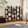 LIVAREEmlen Bookshelf with 2 Drawers Industrial Freestanding Vintage Open Bookcase 12 Storage Shelves for Bedroom, Living Room, Home Office - 3 of 4