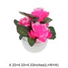 Unique Bargains Artificial Plants 3-Piece Spiral Lotus Plastic 4.33"x4.33"x4.33" 1 Pcs - 3 of 4