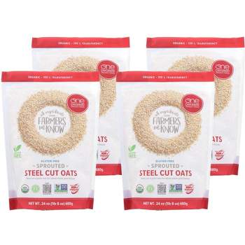 One Degree Organic Foods Sprouted Steel Cut Oats - Case of 4/24 oz