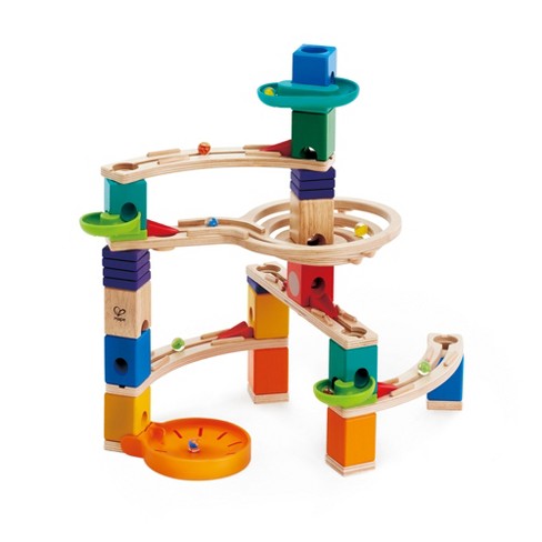 Hape Quadrilla Wooden Cliffhanger Marble Run Construction Building Set ...