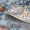 Vintage Oriental Washable Area Rug, Stain-Resistant Low Pile, Non-Slip Distressed Carpet for Living Room, Bedroom, Office - 3 of 4