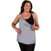 Bamboobies Easy Access U Neck Nursing Tank Top, Maternity Clothes for Breastfeeding - 2 of 4