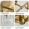 POWLIG 30.71-in 4-Light Gold Bathroom Light Fixtures Over Mirror Vanity Lighting with Clear Glass Globe Shades - 4 of 4