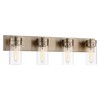 Nuvo Lighting Intersection 4 - Light Vanity in  Burnished Brass - 3 of 4
