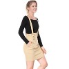 Allegra K Women's Button Decor High Waist Straight Braces Suspender Skirt - 4 of 4