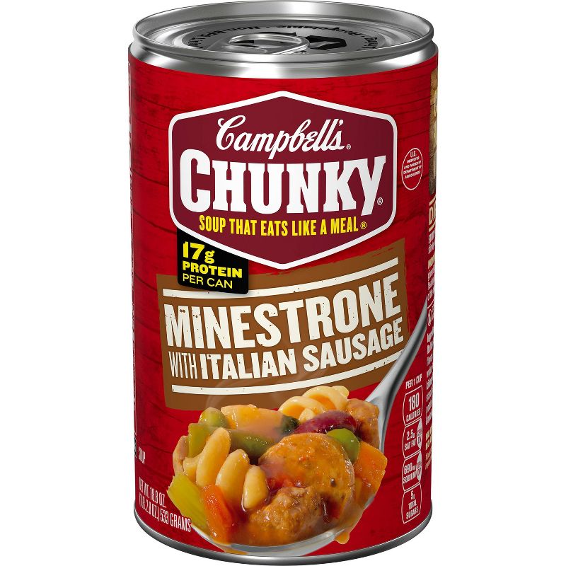 Campbell&#39;s Chunky Miestrone with Italian Sausage Soup - 18.8oz, 1 of 17