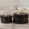 KIGFTSOD Vintage Fashion Style Cylindrical Nesting Coffee Table Set for Living Room, Office and Dining Room - 2 of 4