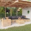 vidaXL 7-Piece Patio Lounge Set in Solid Teak Wood with Comfy Dark Gray Cushions – Suitable for Garden, Outdoor, Terrace, and More - 2 of 4