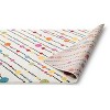 Well Woven Modern Dandy Dots Stripes Bright Kids Room Carpet Soft Durable White Area Rug - 4 of 4