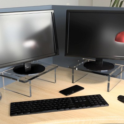 Clear Acrylic Countertop Display Riser with Bumpers