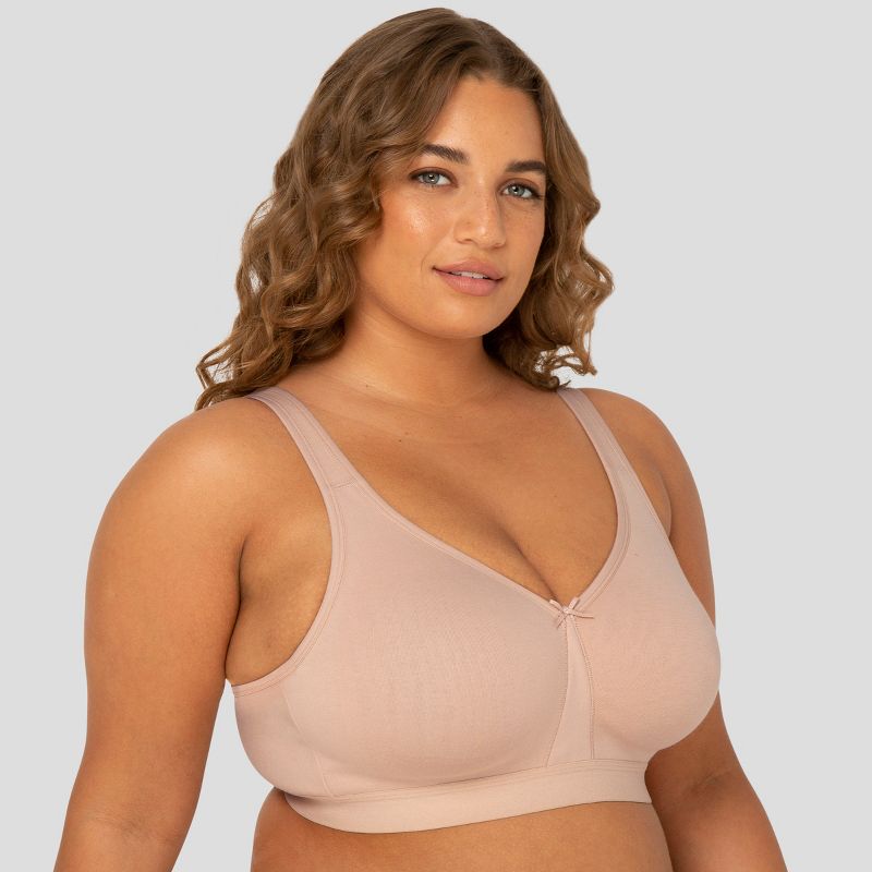Fit For Me by Fruit of the Loom Womens Plus Size Beyond Soft Cotton Wireless Bra, 3 of 7