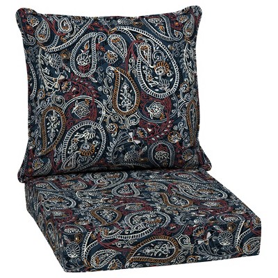 Palmira Paisley Outdoor Cushion Set Blue - Arden Selections