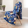 Chanasya Gold Fox Print Throw Blanket - Reversible Fluffy Faux Shearling - 2 of 4