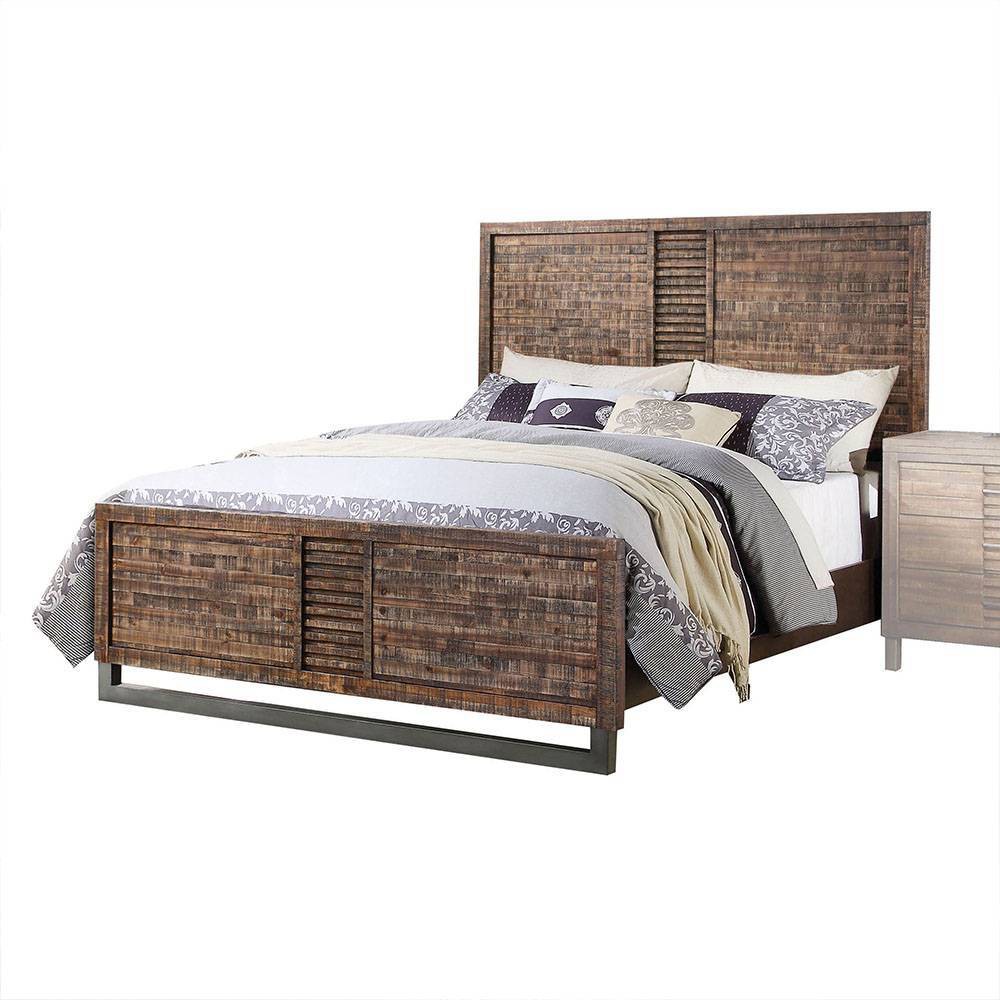 Photos - Bed Acme Furniture Queen Andria  Reclaimed Oak