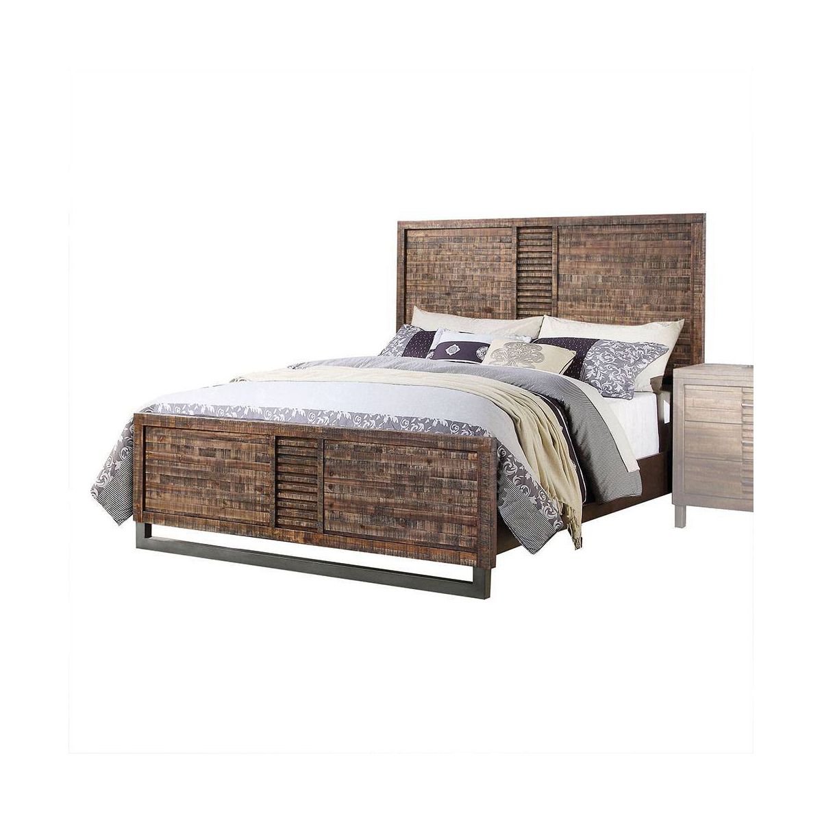 Acme Furniture Queen Andria Bed Reclaimed Oak