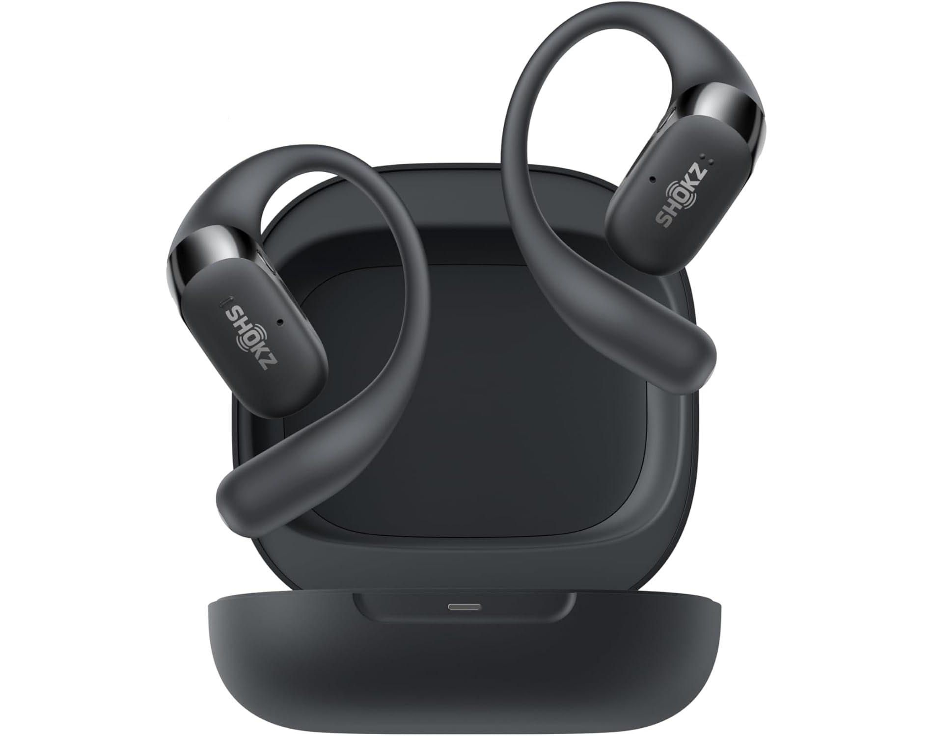 Factory Refurbished SHOKZ OpenFit 2 Open-Ear Wireless Earbuds Secure Fit, Premium Sound, Bluetooth Headphones w/ Mic Sweat Resistant All-Day Comfort