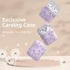 BONGEEK for AirPod Case 2nd 1st Generation Case Cover, Flower Engraved Full Protective Case Soft Silicone Pattern LED Visible,Lavender - 2 of 4