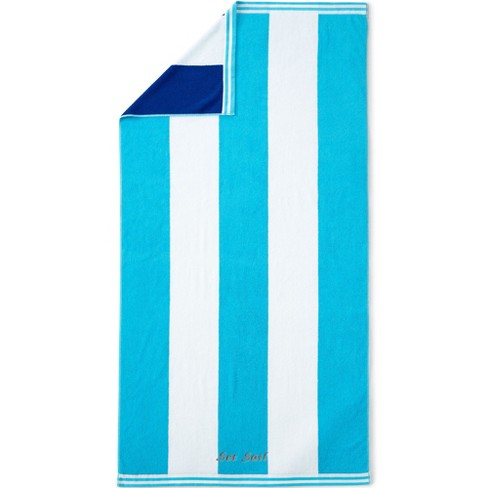 Lands' End Rugby Stripe Reversible Beach Towel : Target