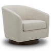Spruce&Spring Swivel Accent Barrel Chair with Arm and Wood Base - 3 of 4