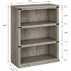 3-Tier Wooden Bookcase, Farmhouse Storage Book Shelf with Display Shelves, Tall Book Case - 2 of 4