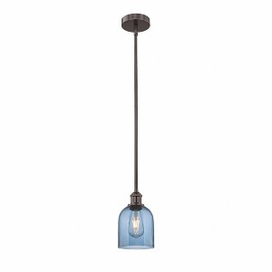 Bella - 1 Light Stem Hung Mini Pendant In Industrial Style-9 Inches Tall and 5.5 Inches Wide - 1 of 1