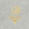 Linum Home Textiles 100% Turkish Cotton MONICA Gold Thread 2PC Embellished Washcloth Set - 3 of 3