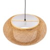 YIYIBYUS 1-Light Vintage Rattan Lantern Pendant Light with Hand-Woven Bamboo Shade - 4 of 4
