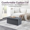 FONTOI 30/35/43/47 Inch Storage Ottoman Bench Foot Rest Storage Chest with Abundant Storage End of Bed Bench for Living Room Bedroom Entryway, Gray - 4 of 4