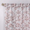 Leaves Room Darkening Semi-Blackout Curtains With Back Tabs, Set of 2 by Blue Nile Mills - 2 of 4