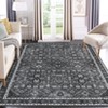 8x10 Area Rugs for Living Room Washable Rug Vintage Traditional Floor Cover Trellis Distressed - 2 of 4