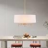 BAOURE 5-Light 24-in White Drum Shade Chandelier - 2 of 4