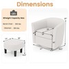 Costway Swivel Barrel Chair with Ottoman Footrest Curved Backrest & Armrests Living Room Creamy White/Gray/Brown - 3 of 4