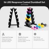 BalanceFrom Fitness Neoprene Coated Dumbbell Weight Set for Various Strength Training Workouts with Storage Rack Stand - 4 of 4