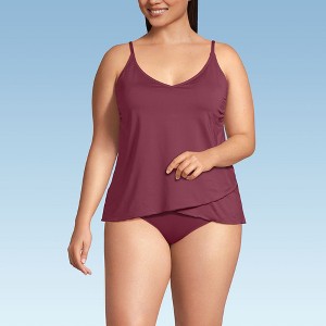 Lands' End Women's Tulip Hem Tankini Top - 1 of 3