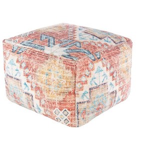 Mark & Day Moosbrunn 14"H x 20"W x 20"D Bohemian/Global Seafoam Pouf - 1 of 1